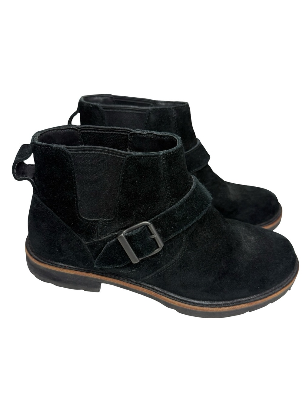 LLBean Old Port Black Suede Ankle Boot Sz 8
